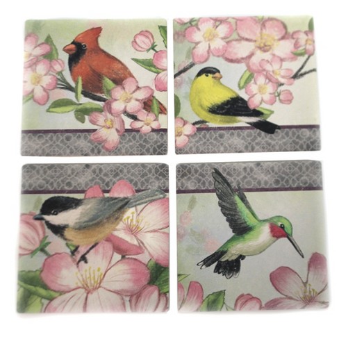Bird Coasters Personalized Coffee Coaster Bird Gifts For Women Personalized Hummingbird Coasters Coworker Office Gift Hummingbird Gifts