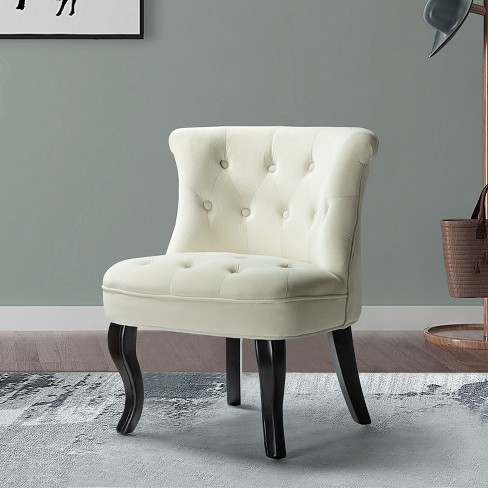 Louise Velvet Accent Side Chair With Tufted Button Back Karat