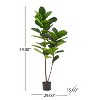 NicBex Artificial Tree Faux Plants 5FT Artificial Fiddle Leaf Fig Tree Indoor with Natural Wood Trunk, Room Decor for Home, Porch - 3 of 4
