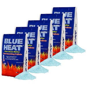 Blue Heat Ice Melt Pellets Deicer and Snow Removal for Driveway, 20 lb, 5 Pack - 1 of 4