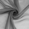 Kate Aurora Hotel Lux 1 Piece Charcoal Gray Sheer Window Scarf Treatment - 4 of 4