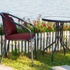 NewHome"Waterproof Outdoor Seat Cushion Set with Removable Cover, Fade-Resistant for Patio Chairs & Sofas"BlackDarkBlueJujubeRed&SilverGrey - 2 of 4