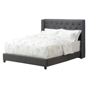 Sedona Upholstered Queen Platform Bed Charcoal - Picket House Furnishings, Grey