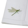 Saro Lifestyle Saro Lifestyle Cotton Table Napkins With Embroidered Dragonfly Hemstitch Design (Set of 6), White, 20" - 3 of 3