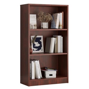 Sevobal Decorarive Bookshelf Small Bookcase Freestanding 3 Adjustable Shelves for Home Office, Brown, 29.5"*24.4"*44.1" - 1 of 4