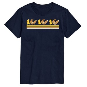 Men's - Pokémon - Pikachu Evee Retro Short Sleeve Graphic T-Shirt - 1 of 4
