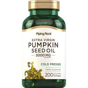Piping Rock Pumpkin Seed Oil 3000mg | 200 Softgels - 1 of 4