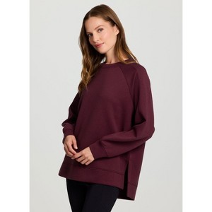 RBX Active Women's Elevated Athleisure All-Season Lightweight Crewneck Tunic Pullover Sweatshirt - 1 of 4