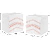 Sweet Jojo Designs Girl Set of 2 Kids' Decorative Fabric Storage Bins Boho Fringe White and Pink - 3 of 4