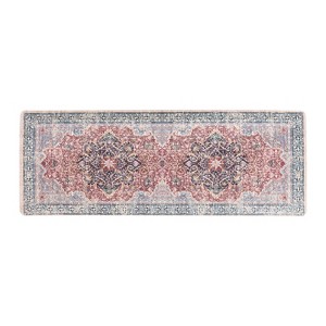 World Rug Gallery Transitional Medallion Cushioned Anti Fatigue Standing Kitchen Mat - 1 of 4