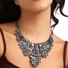 SOHI Women's Crystal Silver Party Statement Necklace - 4 of 4