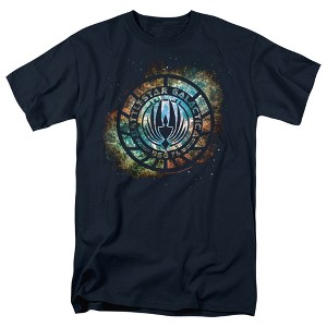 Men's Battlestar Galactica (New) Emblem Knock Out T-Shirt - 1 of 4