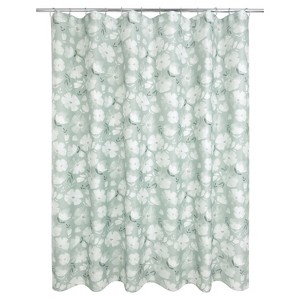 Allure Home Creations Floral Monotone Shower Curtain Sage Green - 1 of 4