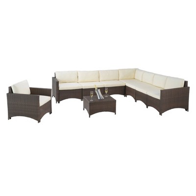 Studio Shine Collection 3pc Modular Extended Sectional Sofa & Coffee Table - W Unlimited