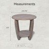 COZAYH Rustic Farmhouse Round End Table for Living Room, Vintage Grey, Set of 2 - 2 of 4