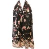 Wrapables Lightweight Vintage Floral Bird Print Long Scarf Wrap, Black - 3 of 4