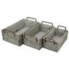 Cheung's Zada Set of 3 Brown Wood Handled Rectangular Crates - 3 of 4