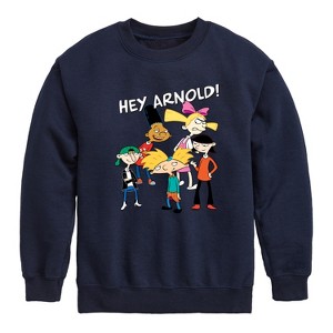 Boys' - Hey Arnold! - Group Shot Graphic Long Sleeve Fleece Sweatshirt - 1 of 4