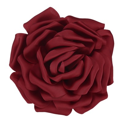 Unique Bargains Alloy Satin Fabric Big Rose Flower Dainty Brooches Pin 1 Pc