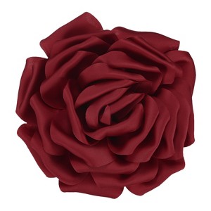 Unique Bargains Alloy Satin Fabric Big Rose Flower Dainty Brooches Pin 1 Pc - 1 of 4