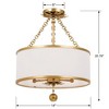 Crystorama Lighting Broche 3 - Light Semi-Flush Mount in  Antique Gold - 4 of 4