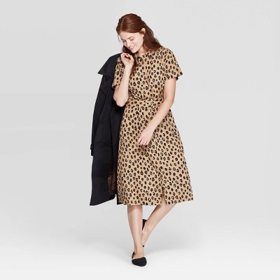 a new day leopard midi skirt