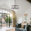 LLHZSY Lantern Clear Handmade Glass Ceiling Chandelier 17 9/10" Wide 4-Light Fixture-Black - 2 of 4