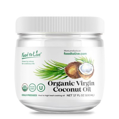 Organic Virgin Coconut Oil, 17 fl oz (500 ml) - by Food To Live