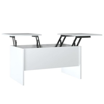 vidaXL Coffee Table High Gloss White 31.5"x19.7"x16.7" Engineered Wood