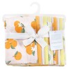 Hudson Baby Infant Girl Cotton Flannel Burp Cloths, Citrus Orange, One Size - 2 of 4