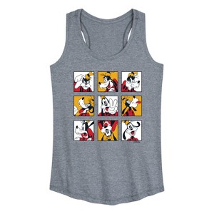 Women's - Disney - Goofy Grid Graphic Racerback Tank - 1 of 4