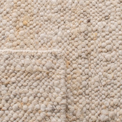 Ivory Handwoven Wool Rectangular 8' x 10' Area Rug