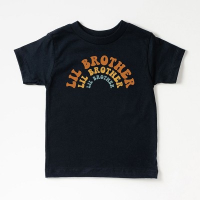 The Juniper Shop Lil Brother Stacked Curved Toddler Short Sleeve Tee