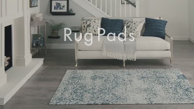 Grid-Loc Ivory 12"x14" Cushioned Rug Pad for Hard Surfaces