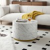 NicBex Modern 15.75" Round Coffee Table with Solid Frame for Living Room and Office - 3 of 4