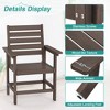 Arceso 1PC 18Inch Outdoor Dining Chair , HDPE Weather Patio Dining Chairs, Heavy Duty Outdoor Chairs with Armrest - 4 of 4