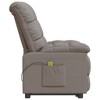 vidaXL Massage Recliner Taupe Fabric - 4 of 4