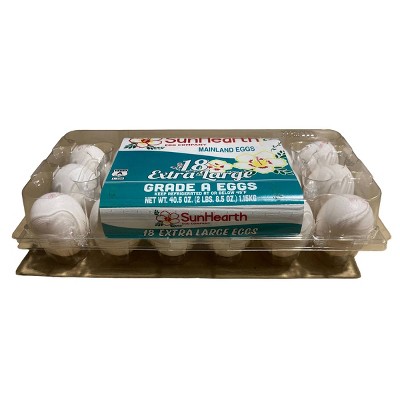 SunHearth Extra Large White Grade A Eggs - 18ct