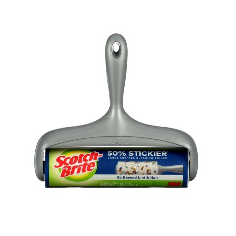 Scotch-Brite 50% Stickier Large Surface Roller Refill, Works Great On Pet  Hair, 4 Refills, 60 Sheets Per Refill, 240 Sheets Total 