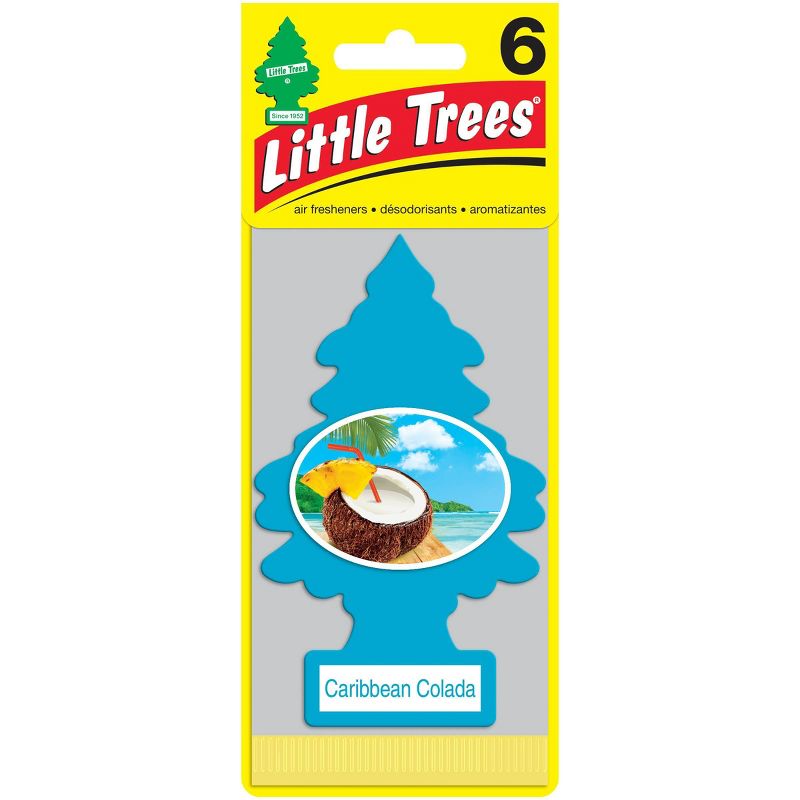 Little Trees 6pk Caribbean Colada Air Freshener, 1 of 5