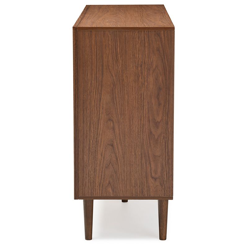 Harlow Mid-Century Modern Scandinavian Style Wood 6 Drawer Storage Dresser White/Walnut - Baxton Studio, 5 of 9