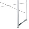 Royal Hampton Writing Desk with X Shaped Cross Bar and Chrome Finish, White - 4 of 4