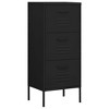 VidaXL Storage Cabinet Black 16.7"x13.8"x40" Steel - 2 of 4