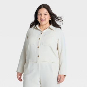 Women's Signature Crepe Shirt Jacket - A New Day™ - 1 of 3
