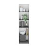 VYNXARIA Vinton XS Compact Bookcase in Matt Gray/White with 5 Shelves - 2 of 4