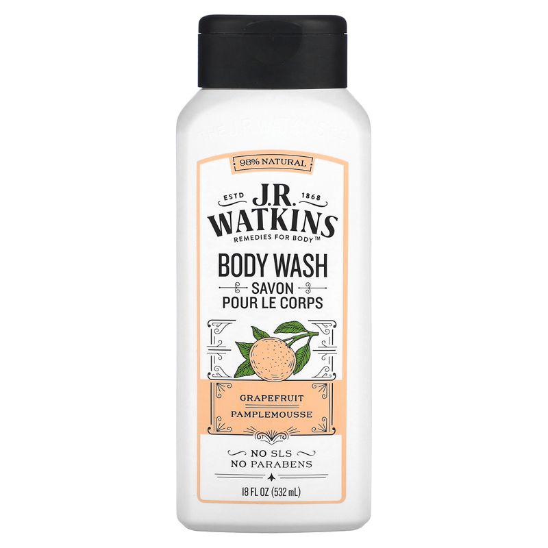 J R Watkins Body Wash, Grapefruit, 18 fl oz (532 ml), 1 of 3