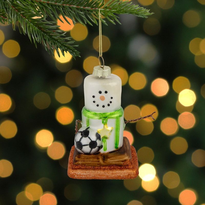 Northlight 3.5" Soccer Smore Glass Christmas Ornament, 2 of 6