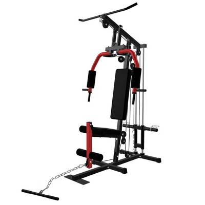 Home Gym Station, Multifunctional Home Gym Machine, Workout Machine for Full Body Strength Training, LAT Pulldown, Chest Press, Leg Extension