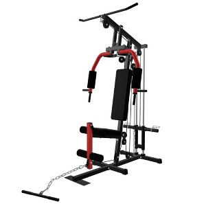 Home Gym Station, Multifunctional Home Gym Machine, Workout Machine for Full Body Strength Training, LAT Pulldown, Chest Press, Leg Extension - 1 of 4