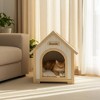 Akoasm Cottage-Style Solid Cedar Pet House-Cream Yellow - 3 of 4